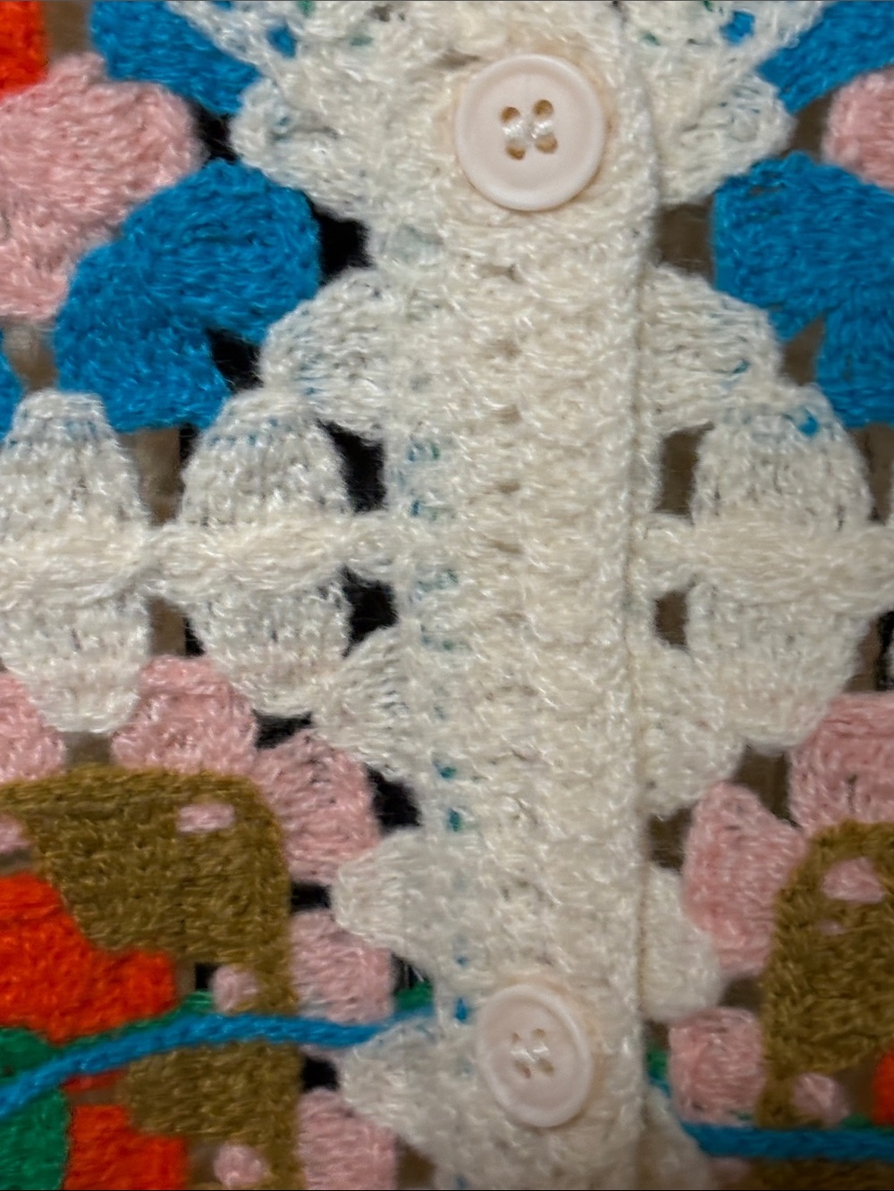011 New Liv Los Angeles NWT Multicolor Crochet Cardigan - Picture 6 of 7